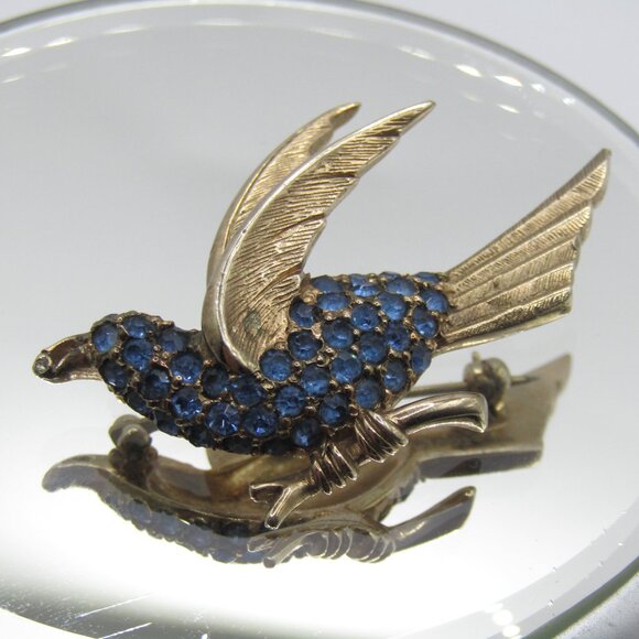 Pennino Rhinestone Bird Brooch - Picture 4 of 10